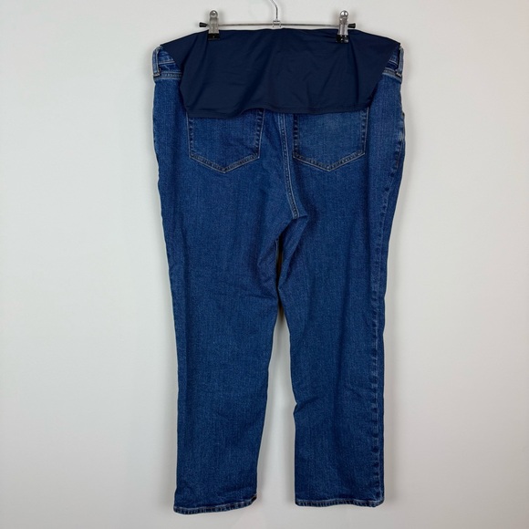 Abercrombie & Fitch Maternity The Ankle Straight Over the Belly Panel Jeans Sz14 - Picture 4 of 6